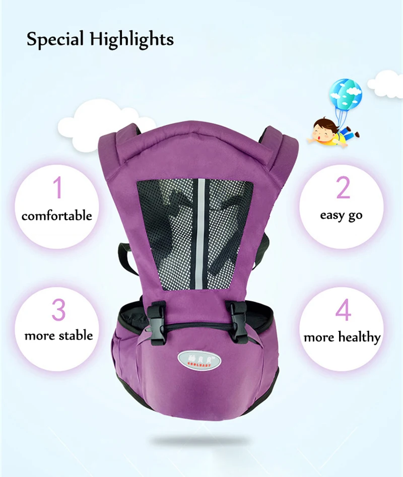 Healthy Hipseat для новорожденных и предотвращения o-type ноги 6 в 1 переноска стиль Загрузочная панель 20 кг эргономичные детские переноски детский