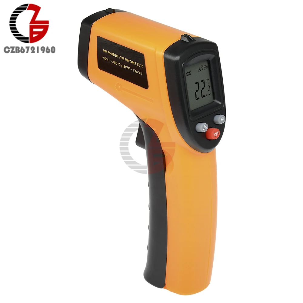 

GM320 Handheld Digital Infrared Thermometer Non-Contact IR Laser Point Gun Temperature Meter Pyrometer Scanner for Aquarium Bath