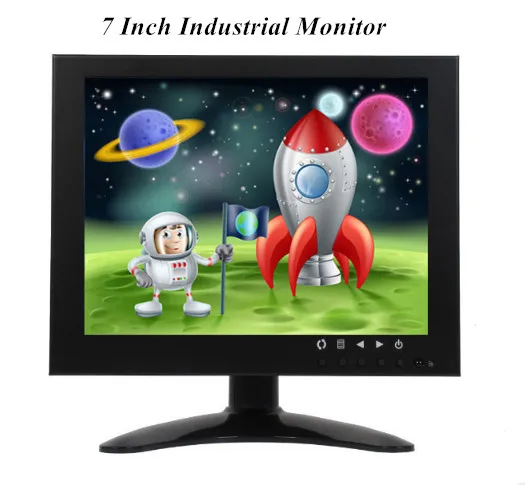 7 Inch Industrial Monitor For CCTV Camera Microscope VGA/AV/BNC Input 7 Inch Industrial Monitor For CCTV Camera Microscope VGA/AV/BNC Input