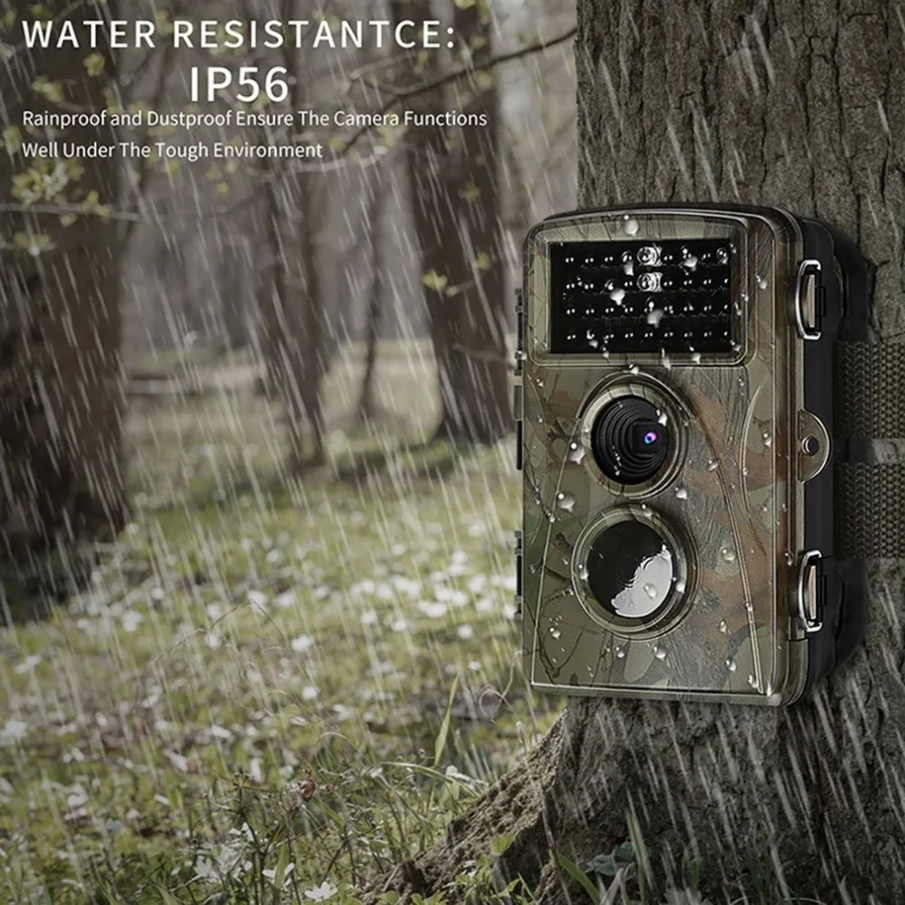 

12MP 1080P Full HD Hunting Camera Infrared Night Vision Outdoor Hunting Wild Camera IP56 Waterproof Cam for Wildlife Monitoring