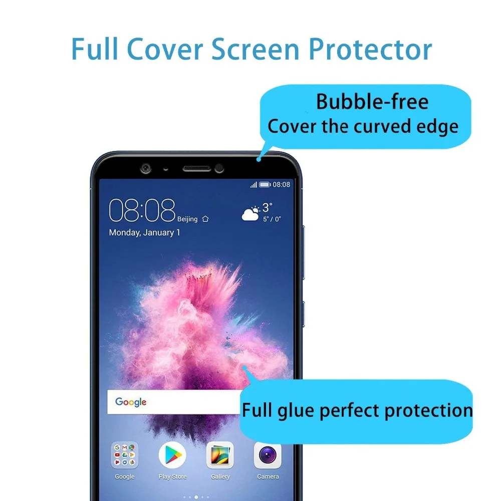 2 шт./лот, полностью закаленное стекло для huawei P Smart Psmart, FIG LX1 L21, Защитная пленка для экрана P Smart Plus, прозрачный пленочный чехол