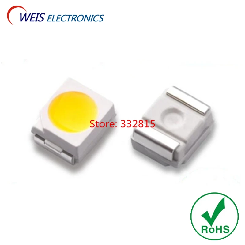 22000PCS 3528 White LED SMD-2 4000-45000k 3.0-3.2v 20ma 7-8lm Ultral Bright Light Beads RoHs Free Shipping