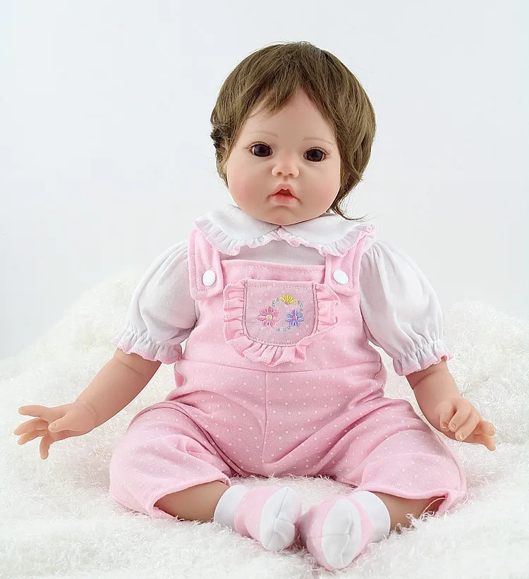 Lifelike silicone reborn dolls for kids toys rooted hair ...