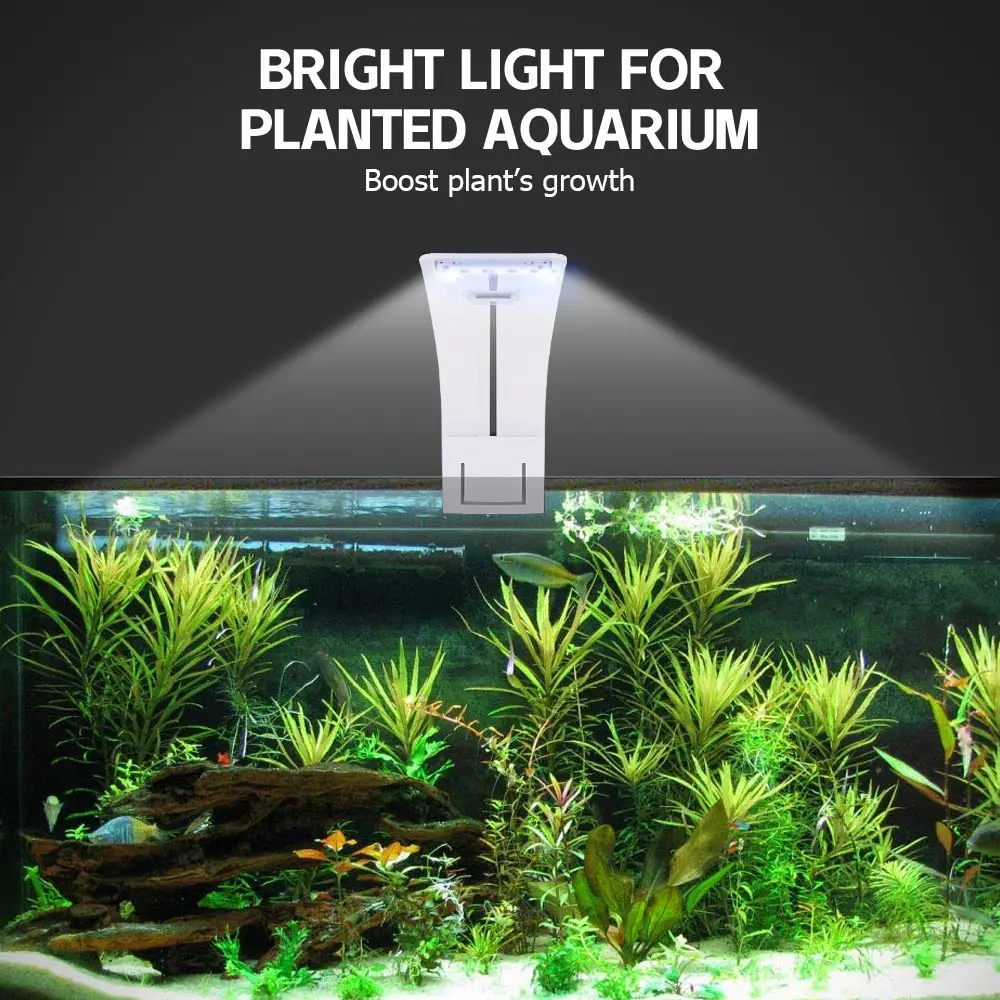 ЕС штекер ультра яркий 10 Вт Светодиодный светильник для аквариума с зажимом светильник для аквариума s растения растительный светильник освещение для водных растений лампа Водонепроницаемая