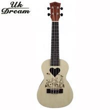 Ukulele Wooden 23 Inch Guitars Brazil Initiative Adapterization Rosewood Closed Knob Fringe Yellow Instrument Small UC-CUP