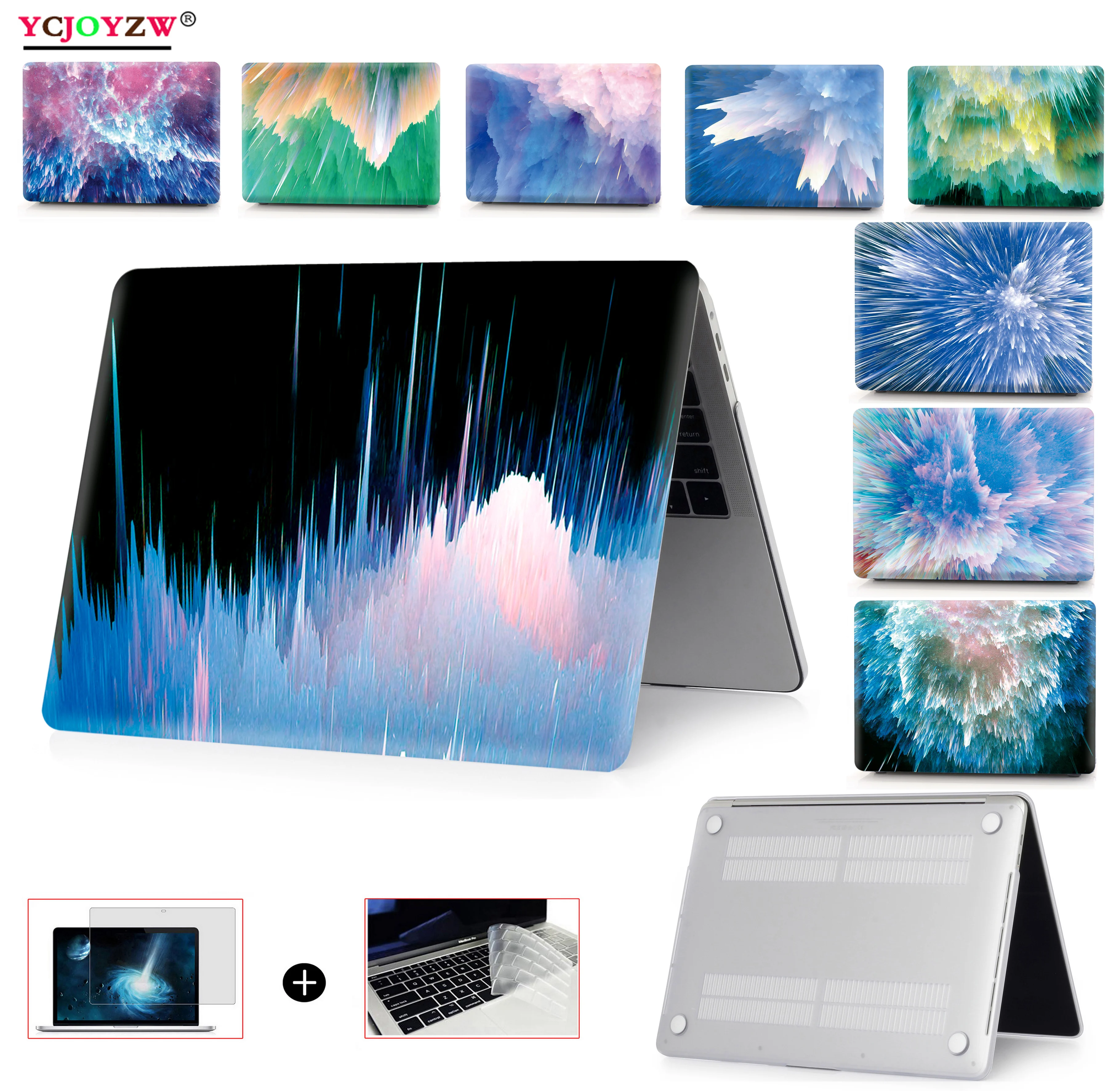 Цветной корпус чехол для MacBook Air 11 13 дюймов A1466 A1932 Pro 12 13 15 retina A1502 A1706 A1708 A1989