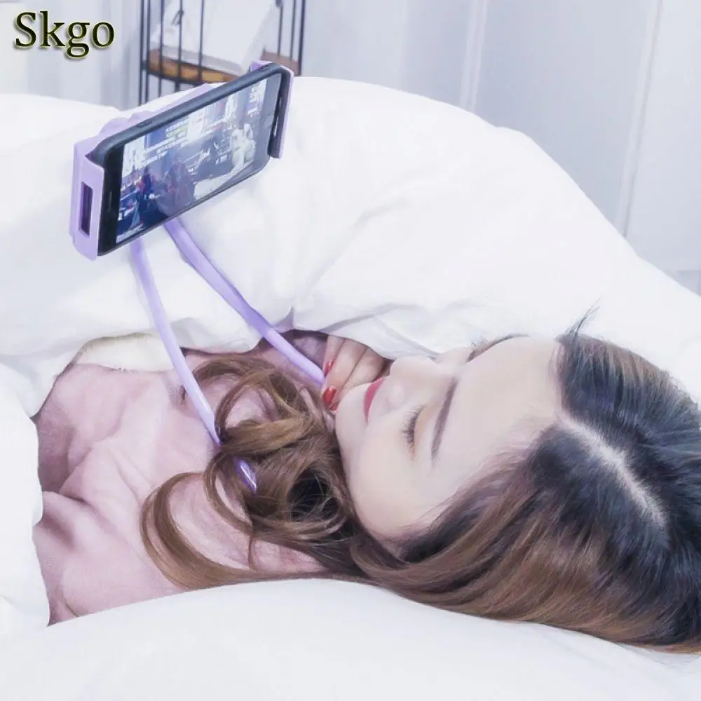 

New Lazy Bracket Universal 360 Degree Rotation Flexible Phone Selfie Holder Snake-like Neck Bed Mount Anti-skid For Phone