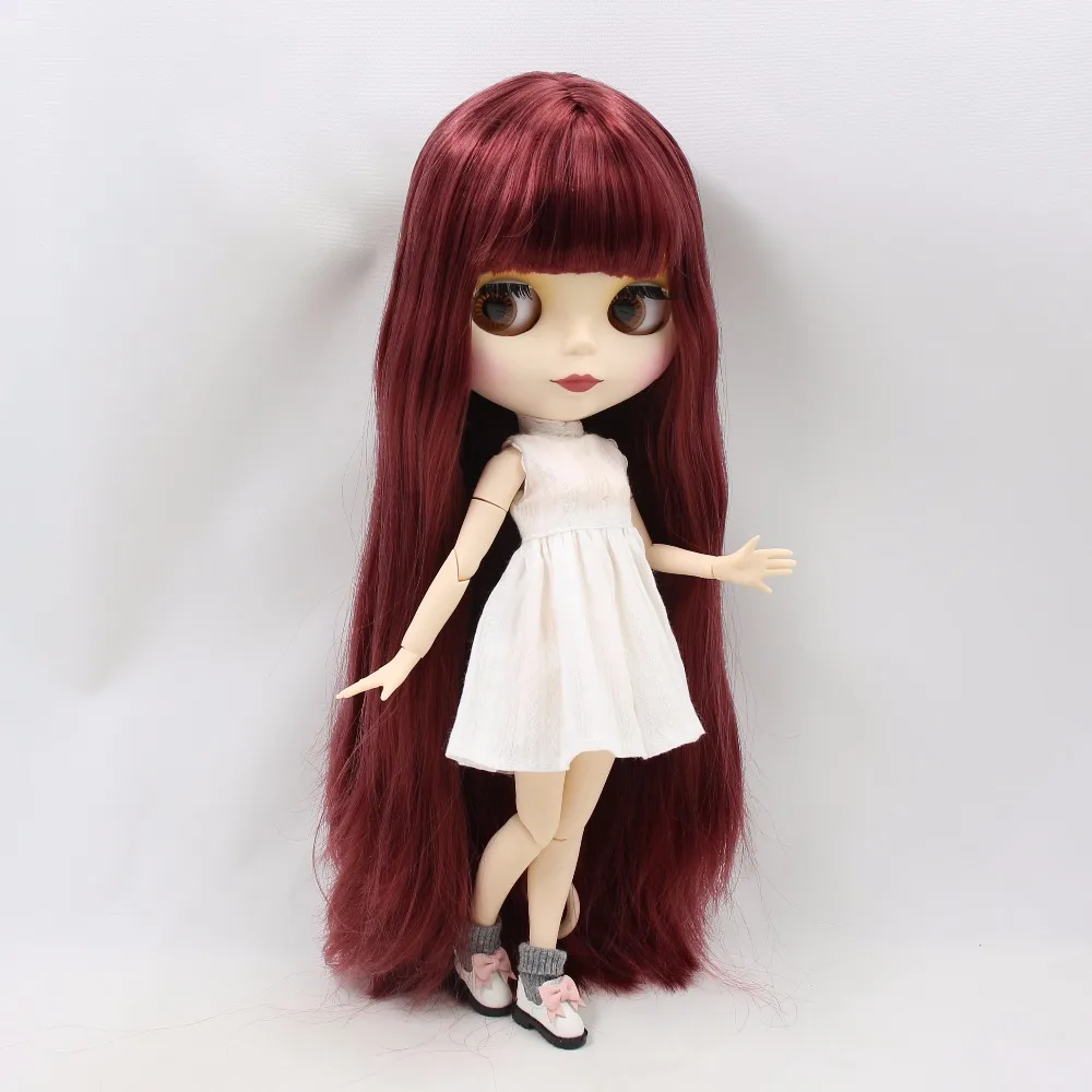 Ледяная кукла DBS blyth 1/6 bjd красные волосы матовое лицо белая кожа совместное тело 30