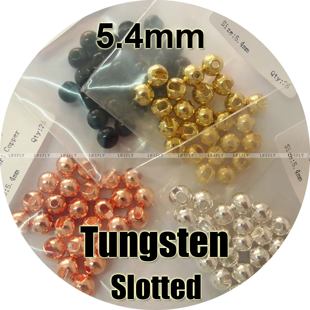 Pick Size 100 Tungsten Slotted Beads Fly Tying Silver Color Fishing