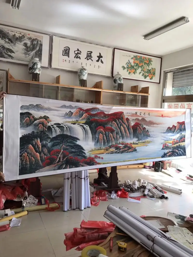 350CM large Huge - TOP foreign business gift Home OFFICE SHOP WALL Decorative art Landscape tree chinese silk painting | Дом и сад