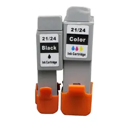 2PK BCI 21 24 черный и Цвет струйный картридж совместимый для Canon PIXMA iP1000 iP1500 iP2000 MP110 MP130 чернил принтера