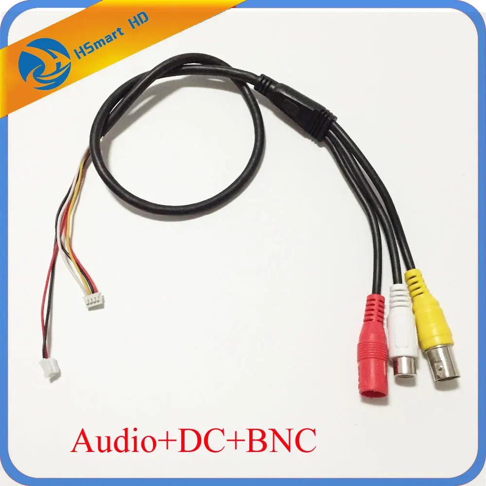 CCTV 6 Pin Audio Video Power 12V DC Cable For Camera Mic Audio Mini