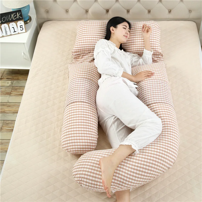 Наволочки для беременных, удобные, g-образные, u-образные, длинные, боковые, спальные подушки для беременных - Цвет: beige