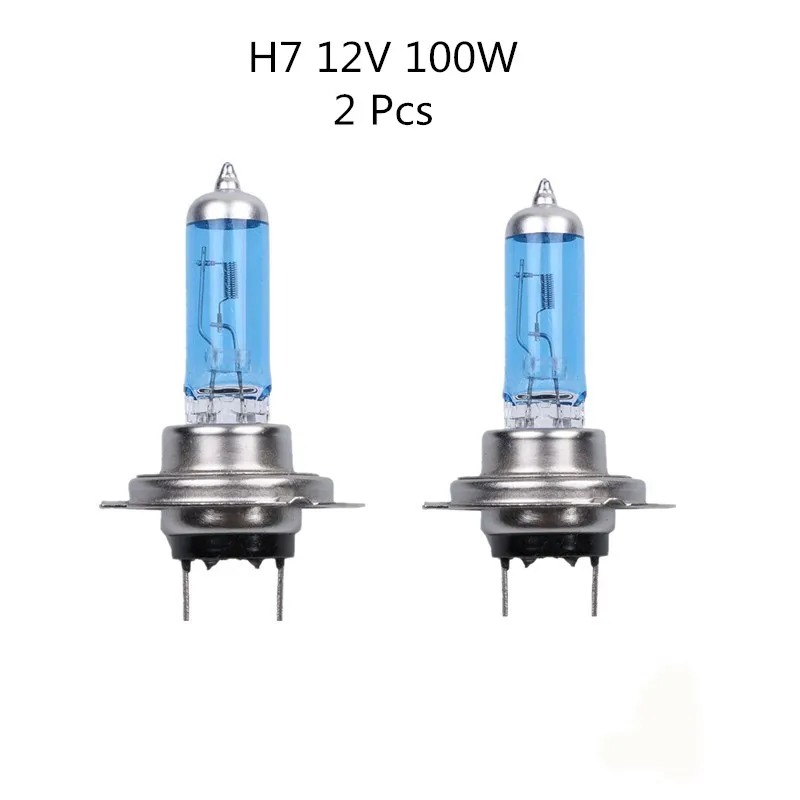 

2 pcs H7 100W 12V Super Bright White Fog Bulb headlight Car Head Light Lamp 12V car styling car light source