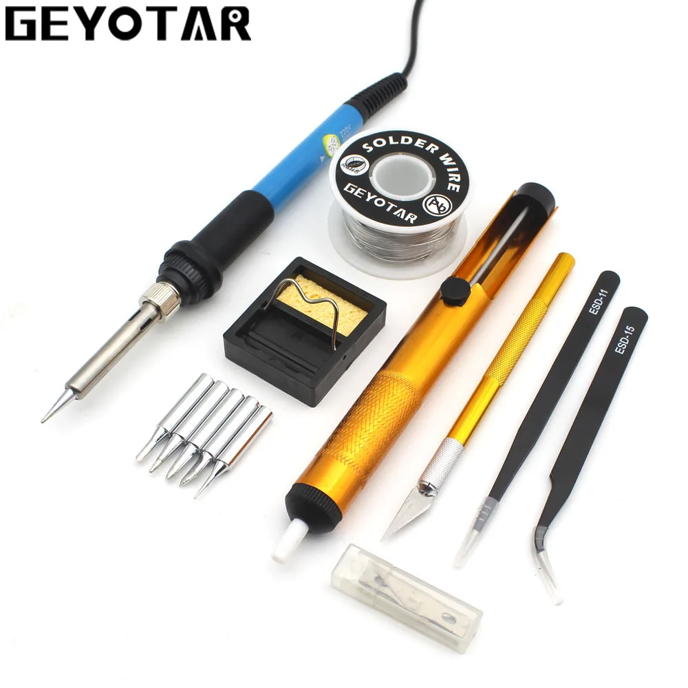 EU Plug Electric Soldering Iron 220V 60W Adjustable Temperature Welding