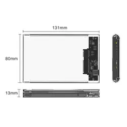 Портативный 2,5 дюймов USB 3,0 SATA HD Жесткий диск Box внешний HDD корпус прозрачный чехол инструментов 5 Гбит/с