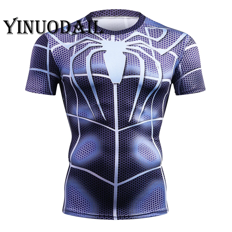 

2019 Fitness Men T Shirt Spider_man 3d Printed T-shirt Homme Spiderman 2 Unisex Casual Short Shirt Superheroes Cosplay tshirt