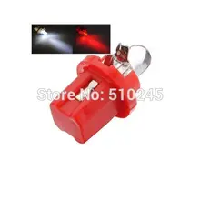 2000X авто светодиодный T5 B8.5D 1 светодиодный Круглый Клин Светодиодный свет лампа 1SMD белый/зеленый/синий/красный/желтый