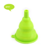 Масляный фильтр силиконовый кухонный инструмент складной воронки пищевой чистый мини-воронка утечка вина масляный фильтр складной - изображение