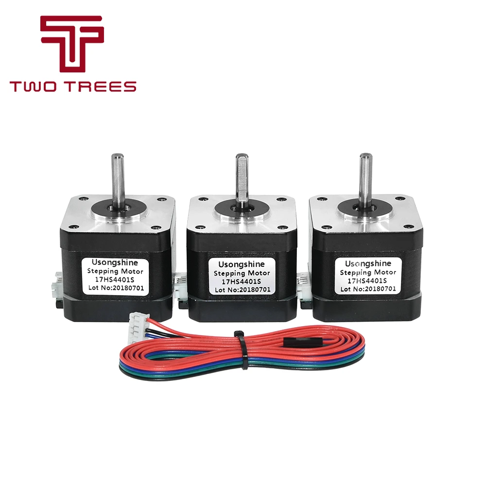 5pcslot. Free Shipping 3D printer 4-lead Nema17 Stepper Motor 42 motor Nema 17 motor 42BYGH 1.5A (17HS4401S) motor for CNC XYZ (2)