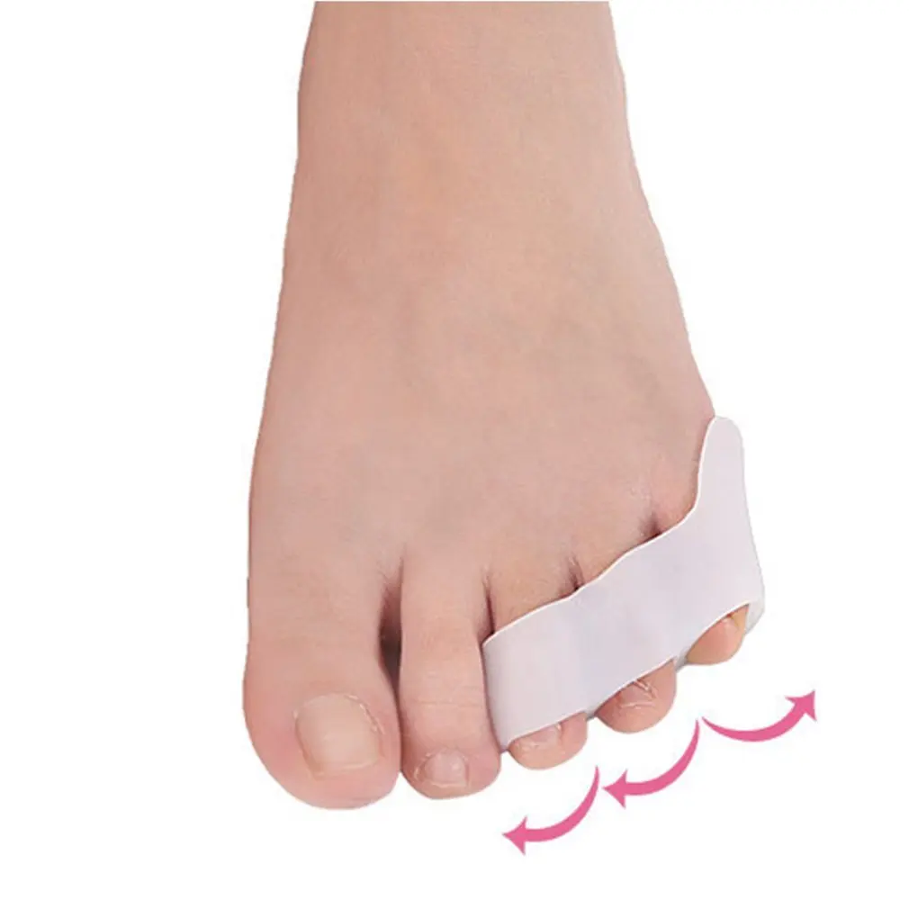 

Silicone Toe Separator Foot Braces Support 3 Holes Little Toe Varus Corretcor for Overlapping Toe Foot Care for Men Women