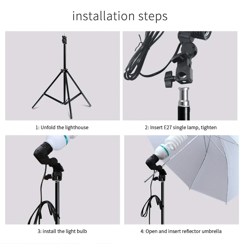 2 шт 135W фотография фото видео Портрет Студия Дневной светильник зонтик непрерывный светильник ing Kit