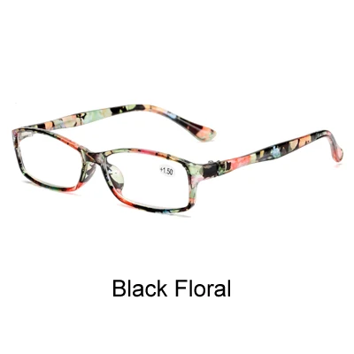 Ralferty, винтажные очки для чтения, женские, Анти-усталость, Пресбиопия, очки с принтом, диоптрийные очки, очки, A9896+ 1,0 1,5 2,0 2,5 - Цвет оправы: Black Floral