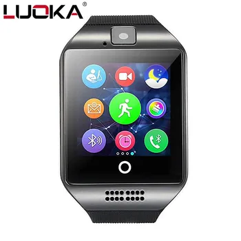 

LUOKA Smart watch S18 Passometer with Touch Screen camera Support SIM TF card Bluetooth smartwatch for Android IOS Phone