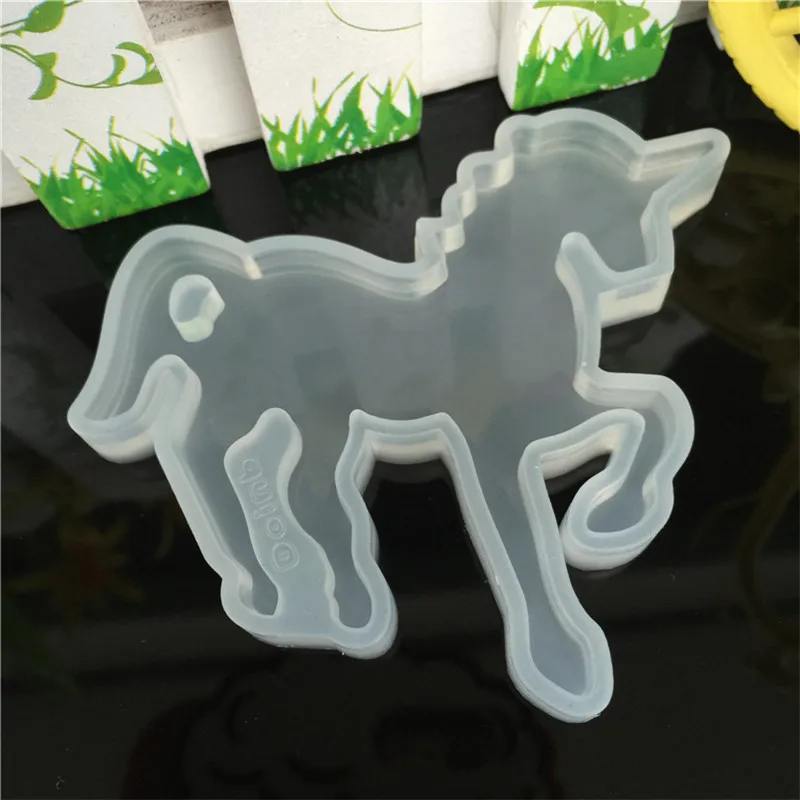 DIY мультфильм животное лошадь капли клея силиконовые формы гладкие формы для торта аксессуары жидкий шоколад выпечки инструмент FQ3371