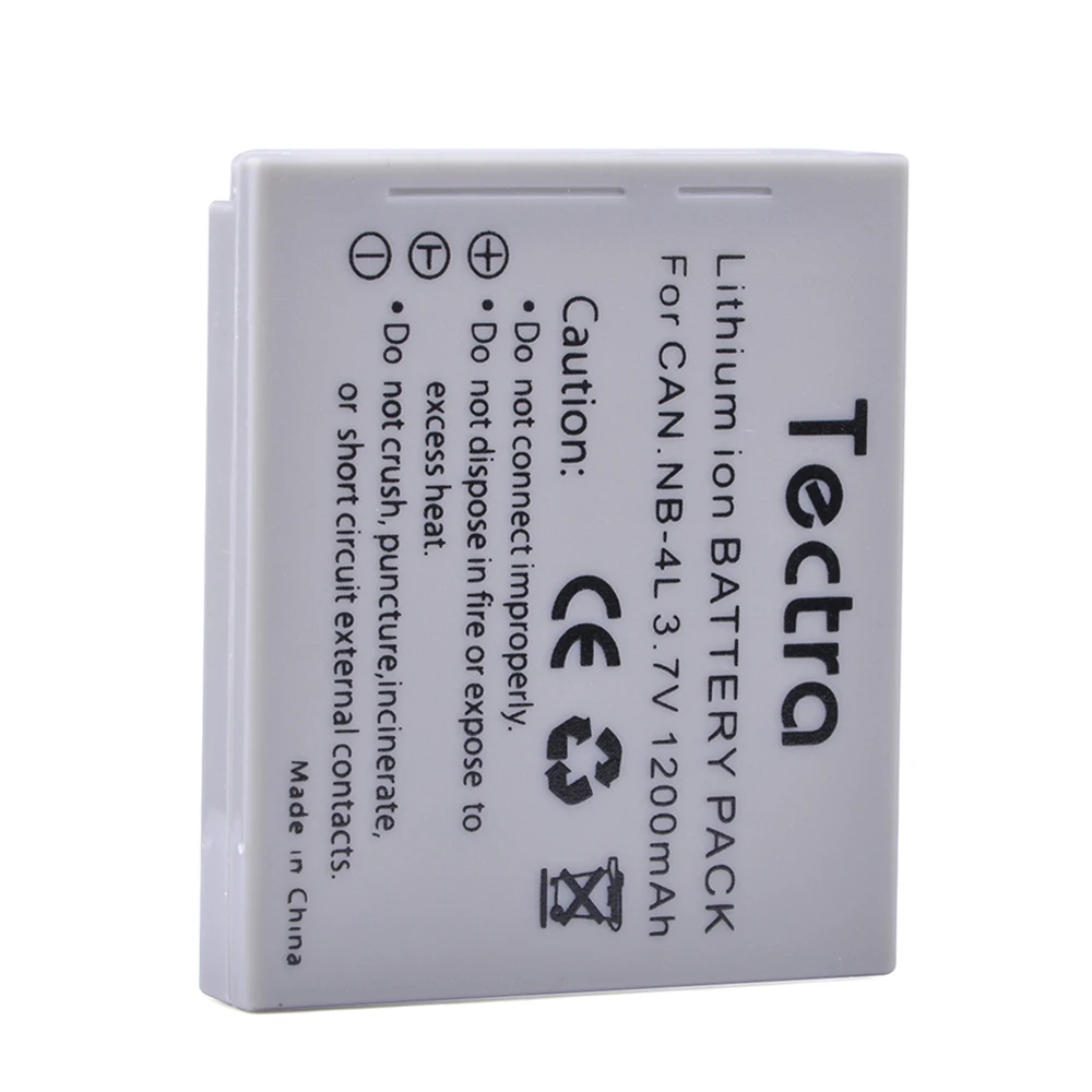 Tectra 1 шт. NB-4L NB 4l Батареи для камеры для Canon PowerShot SD30, SD40, SD400, SD600, SD1000, TX1, SD750, SD780, SD1400, ELPH 300