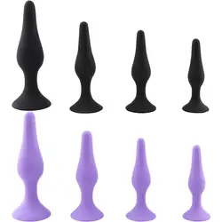 Фиолетовый, черный Анальная пробка для начинающих силиконовые секс-игрушки Анальная пробка для взрослых товары анальный игрушки для