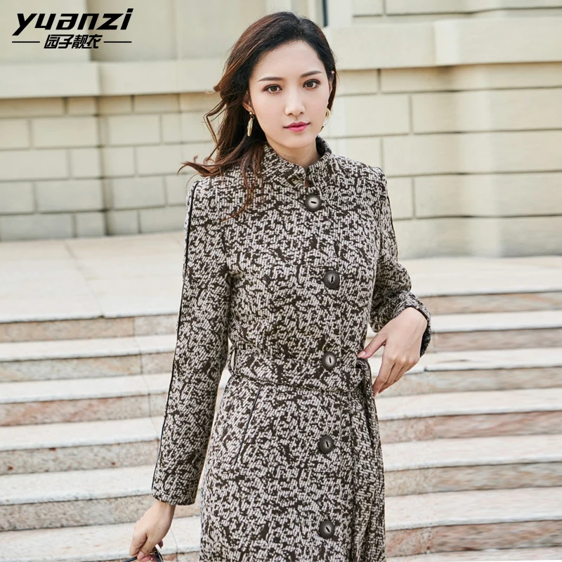 Manteau femme 2019 Новое Женское осенне зимнее пальто женское винтажное шерстяное с