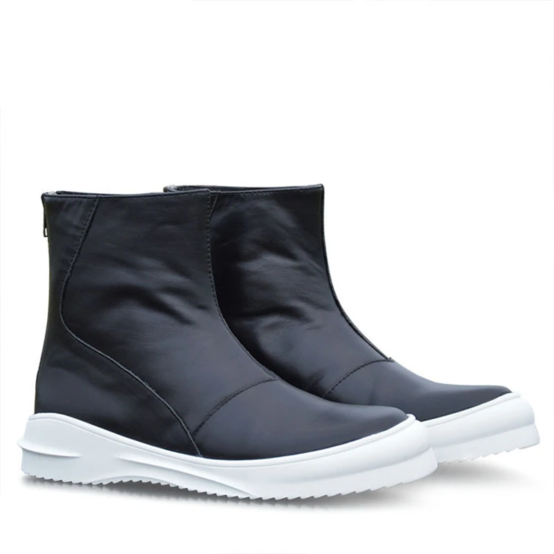 Semelle Masculins Épaisse Plate Mode Hightop Taille F013 Occasionnels Boot Haute Harajuku Adulte Top Cuir Véritable De Marque Chaussures forme Plat Hommes Marée lTF1JcK