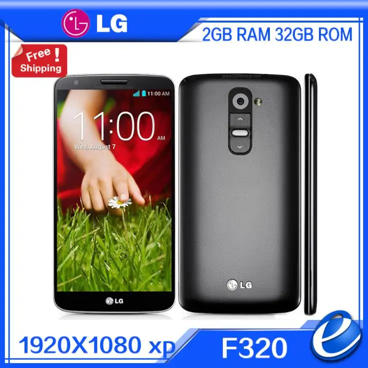 LG G2 F320 D802 D800 Европейская версия разблокированный мобильный телефон четырехъядерный Android 4,2 13 МП 5," ips 32 ГБ rom отремонтированный телефон