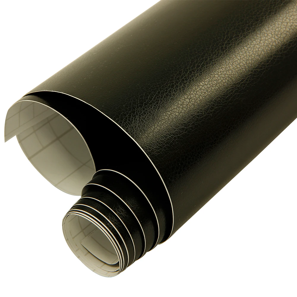 

1.52x0.5m Black Leather Pattern PVC Adhesive Vinyl Film For Auto Car Body Internal Decoration Vinyl Wrap Car leather Film