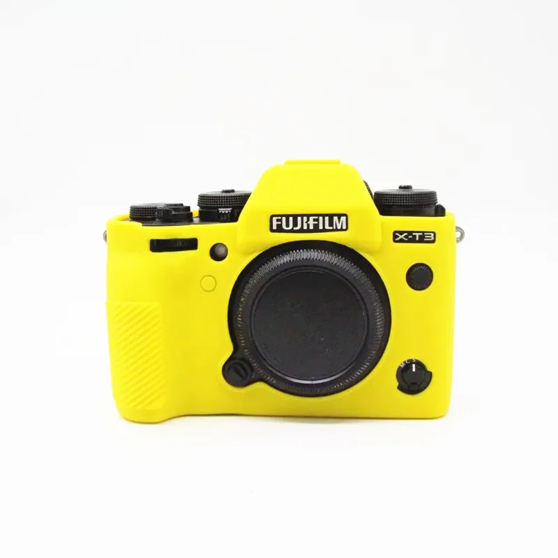 Силиконовая кожа брони чехол корпус протектор для Fujifilm X-T3 XT3 тела камеры только - Цвет: Yellow