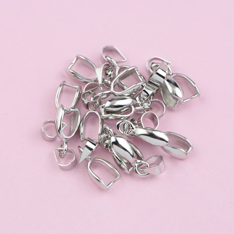 30pcs 4x15mm 구리 씨앗 버클 펜던트 걸쇠 후크 클립 Bails 구리 커넥터 DIY 수제 보석 만들기 4 색