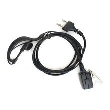2 Pin Ear Hook Earpiece Earphone MIC with PTT For Walkie Talkie MIDLAND G6/G7/G8/G9 GXT550 GXT650 LXT80, LXT110, LXT112 CB Radio
