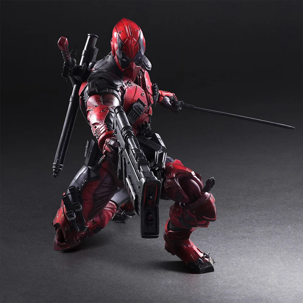 Play Arts Marvel 26 см Дэдпул оригинальная ПВХ фигурка модель игрушки