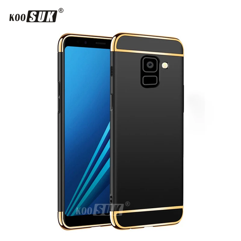 

For Samsung A8 A8+ Plus 2018 Case 3 in 1 Phone Back Cover For Samsung Galaxy A8 Plus 2018 Original PC Hard Shell Coque KOOSUK