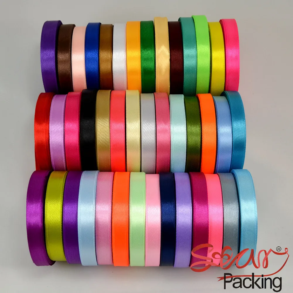 Top quality Cheap 1/2" single face satin ribbon 12mm ribbons tape