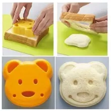 Милый маленький медведь Форма Сэндвич Хлеб Форма для детей завтрака форма-резак для торта инструменты для самостоятельного декорирования кухонные аксессуары M14