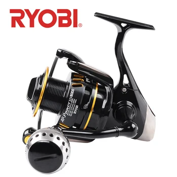 

18 Original RYOBI AP-POWER-III Spinning Fishing Reels 6000 8000 10000 Gear Ratio 5.0:1 Full Metal reel Saltwater Drag Power10kg