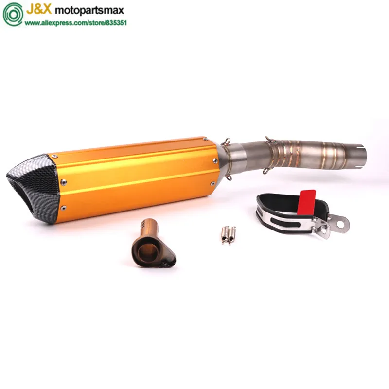 GSXR1000 motorcycle exhaust contact middle pipe + muffler full system