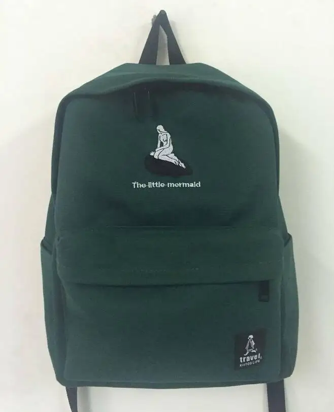 2019 nuevo bordado de impresión mochila junior de los estudiantes de la escuela bolsa de hombro de las mujeres diario casual mochila bolsa de viaje mochila