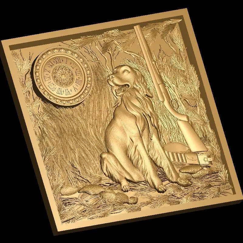 Dog_Clock 3D модель STL рельеф для ЧПУ формат часы мебели украшение мебели|stl relief|3d model