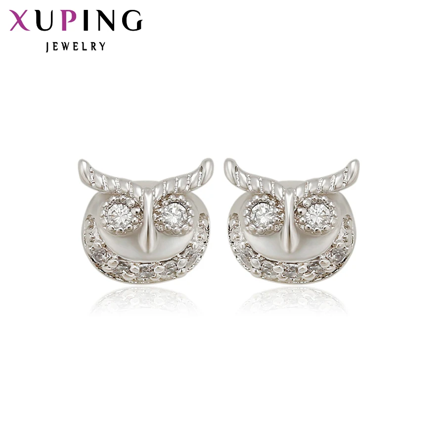 

Xuping Elegant Earrings Owl Plated Earring Stud with Synthetic Cubic Zirconia Jewelry For Women Special Design 91031