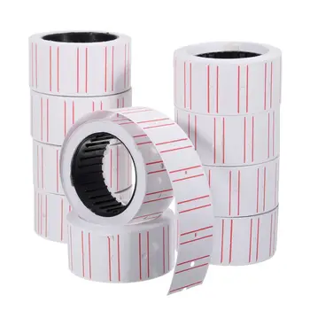 

10PCS Adhesive Price Labels Paper Tag Price Label Sticker Single Row For Price Gun Labeller Suitable For Grocery
