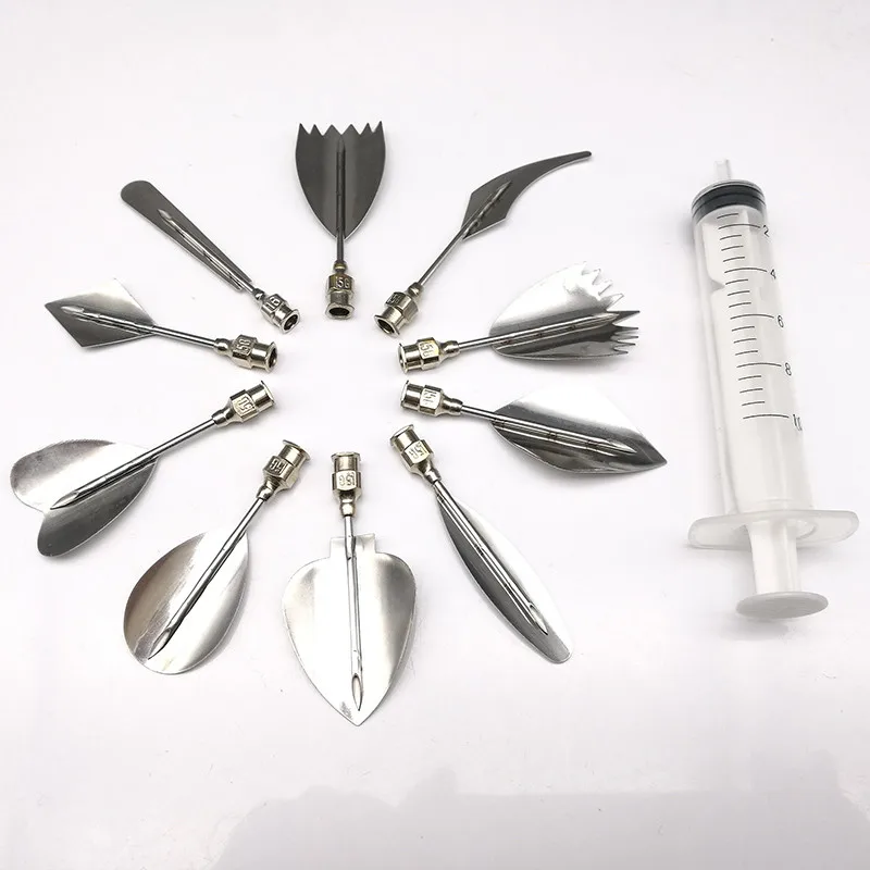 

10 PCS/SET 3D Jelly Flower art gelatin tools ，stainless steel Jello cake decorating tools