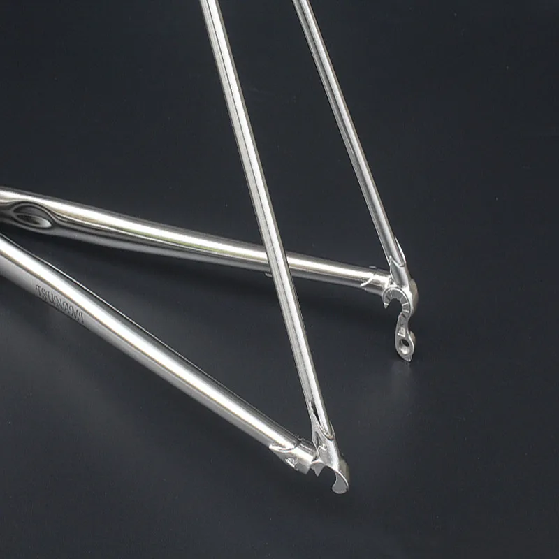 Clearance TSUNAMI Road Bicycle Frame chromium-molybdenum steel Frame +full carbon fork or steel Fork bike frame 43/47/50/53 CM 4